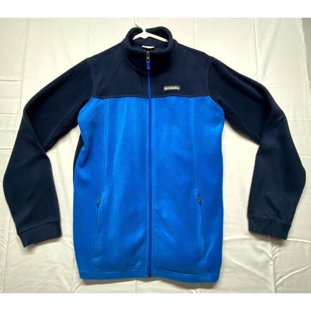 Columbia Steens Mountain II Fleece Jacket Boys XL Blue Full Zip Everyday Wear